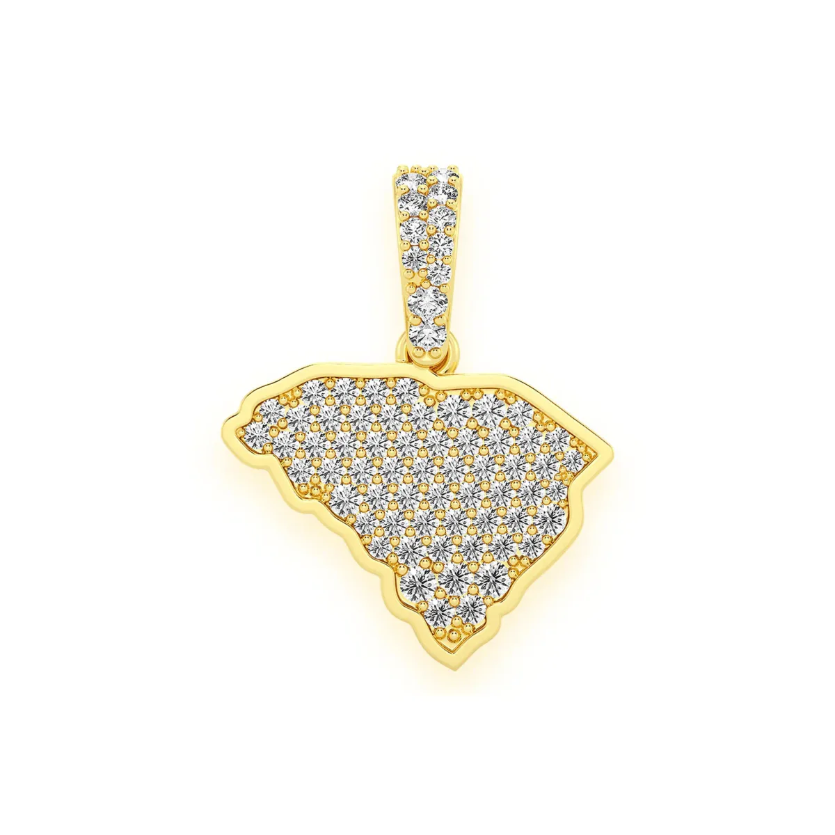 For Him US State Diamond Pendant in South Carolina / Rose Gold / Natural Diamond – Pendant