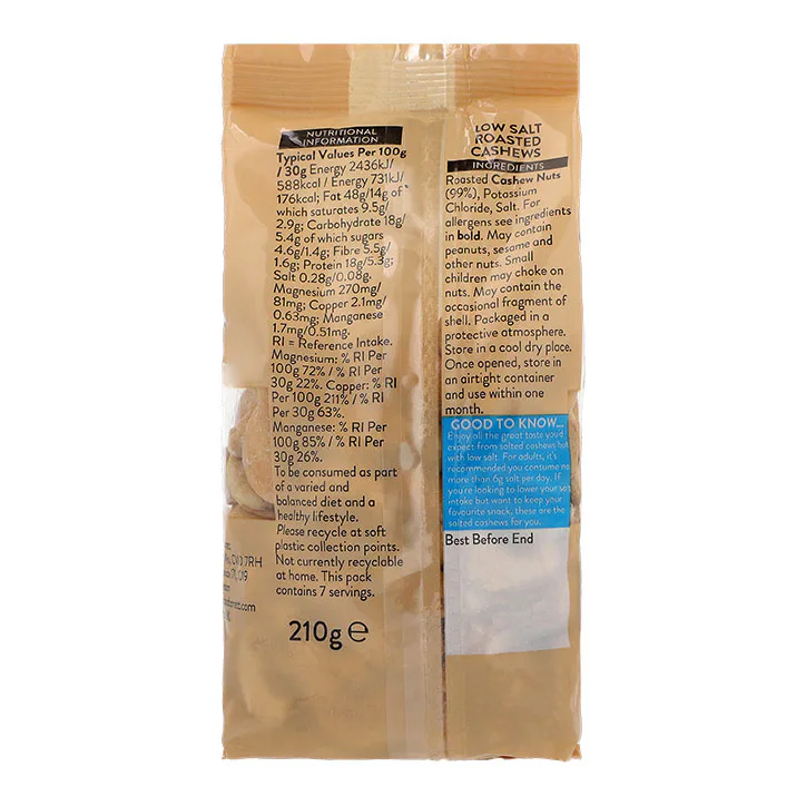 For Him Lightly Salted Cashews 210g detail 2