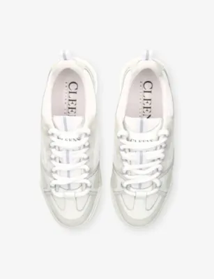 CLEENS Essential Suede And Mesh Trainers - EUR 43.5 / 9.5 UK MEN in White, additional product view 2
