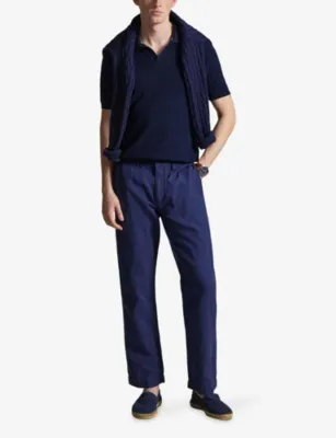 POLO RALPH LAUREN Bedford Classic-Fit Linen And Cotton Trousers - 38/32 detail 2