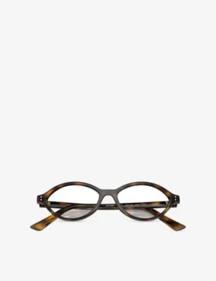 RAY-BAN RB7265 Oval-Frame Tortoiseshell Acetate Optical Glasses detail 3
