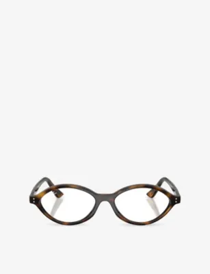 RAY-BAN RB7265 Oval-Frame Tortoiseshell Acetate Optical Glasses