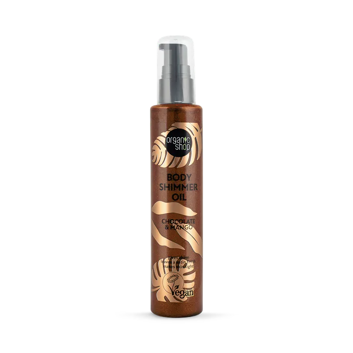 Organic Shop Body Shimmer Oil Chocolate & Mango 100ml