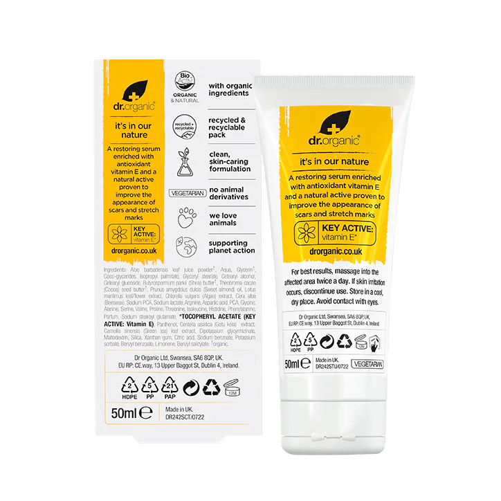 Dr Organic Vitamin E Scar & Stretch Mark Serum 50ml detail 2
