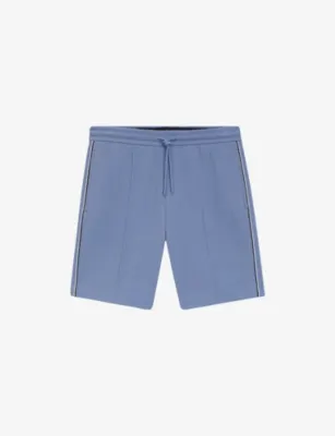 BOSS Side-Stripe Cotton-Blend Shorts in Light/Pastel Blue – Mens | Trousers & shorts | Shorts