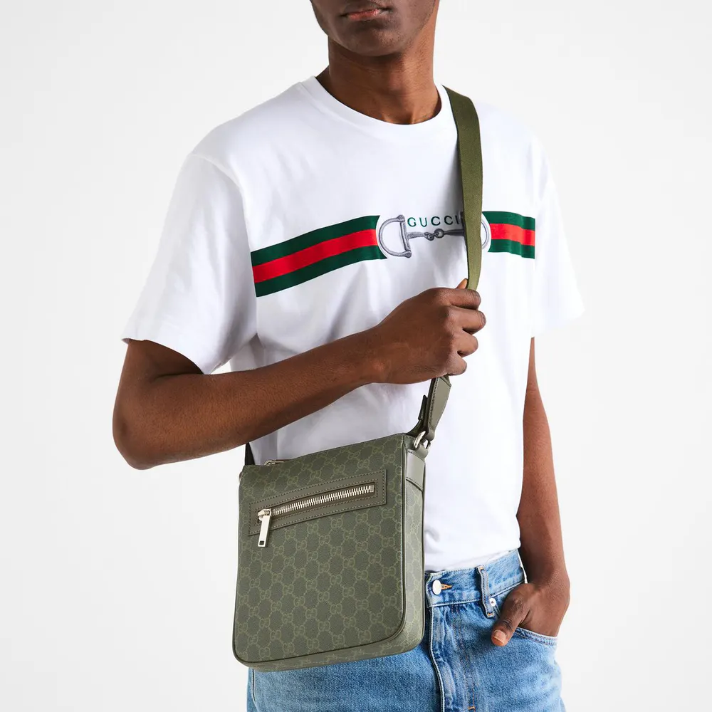 Gucci Men's GG Cotton Cross-Body Bag detail 3