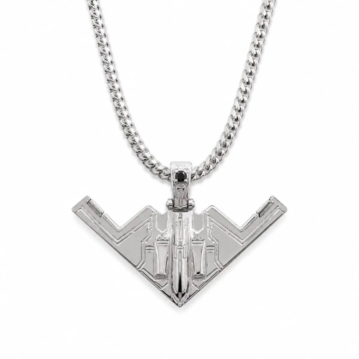 MARYAM - For Him SILVER Silver B-2 Bomber Pendant Set 71294 in Silver Version / 18 Inches – Pendant Set