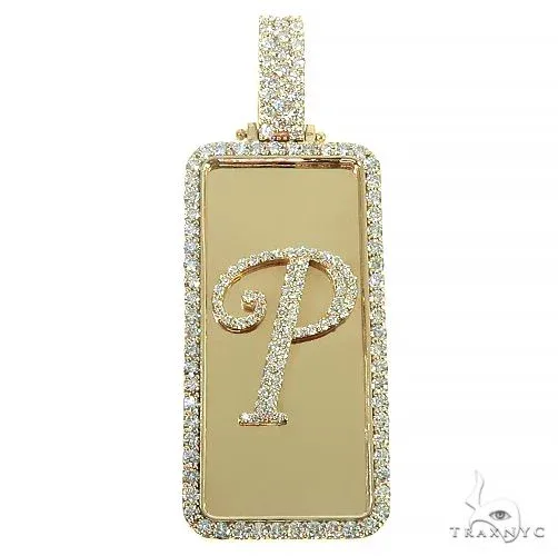 RINA - For Him CUSTOM Custom Made 'P' Diamond Pendant 66497 in Rose Gold – Pendant