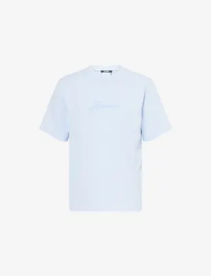 JACQUEMUS Pigmento Log-Embroidered Cotton T-Shirt - BEIGE detail 2