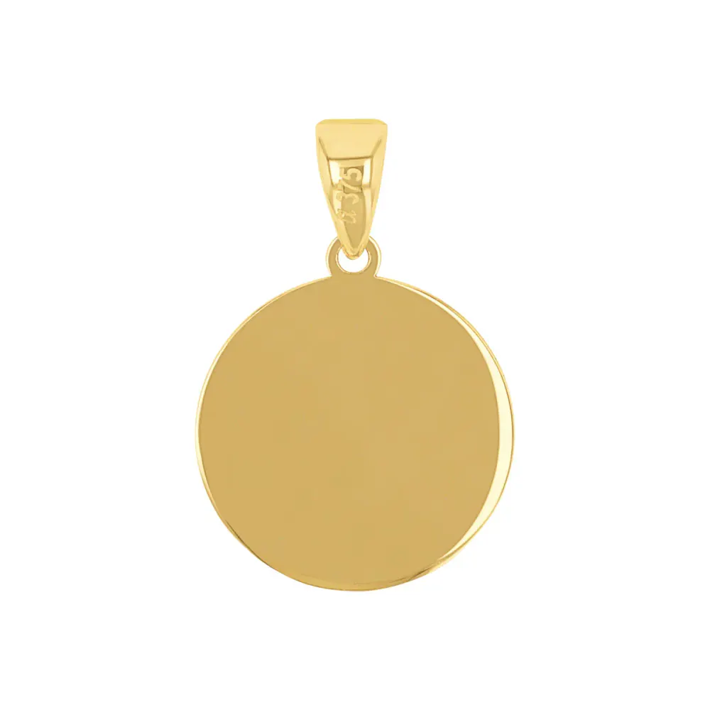 AMOR 9ct Yellow Gold Aquarius Zodiac Pendant detail 3