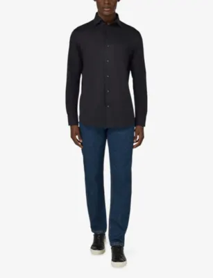 BOGGI MILANO Classic-Collar Regular-Fit Cotton-Jersey Polo Shirt detail 2