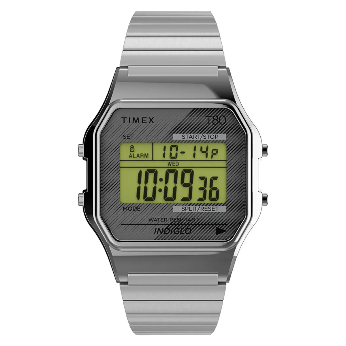 Timex T80 Digital 34mm Unisex Watch Grey