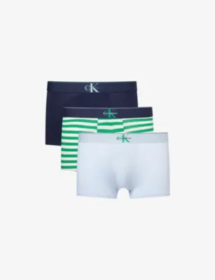 CALVIN KLEIN Archive Logo-Waistband Pack-of-Three Stretch-Cotton Trunks