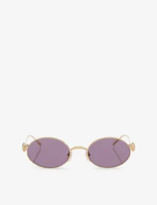 CARTIER CT0644S Oval-Frame Metal Sunglasses