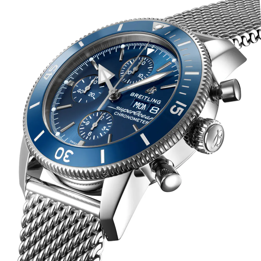 Breitling Superocean Heritage Chronograph 44 Stainless Steel Watch in Blue, additional product view 2