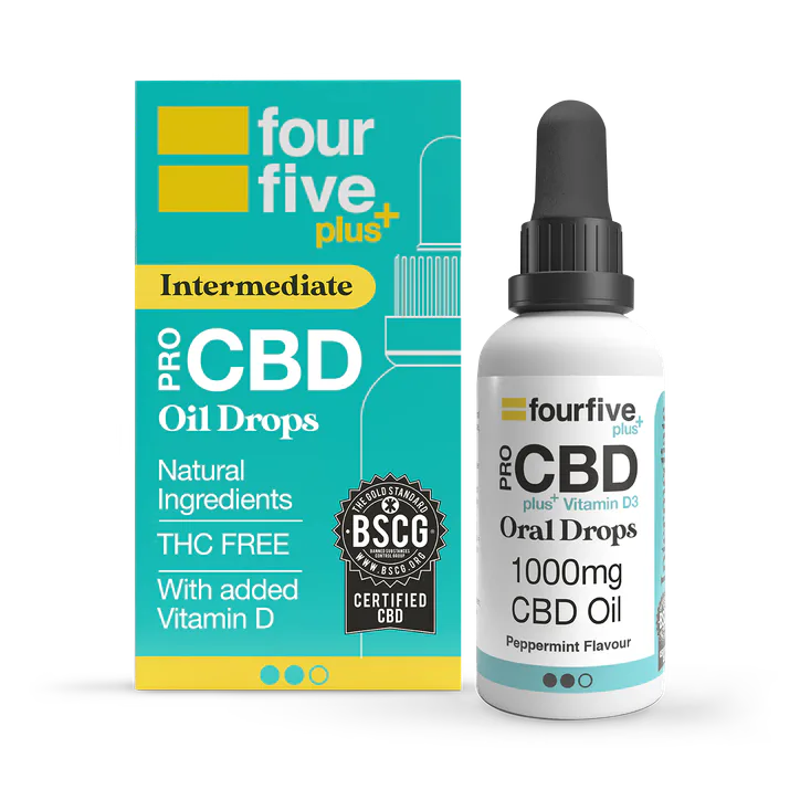 fourfive CBD Vitamin D3 Peppermint Oil 1000mg 30ml