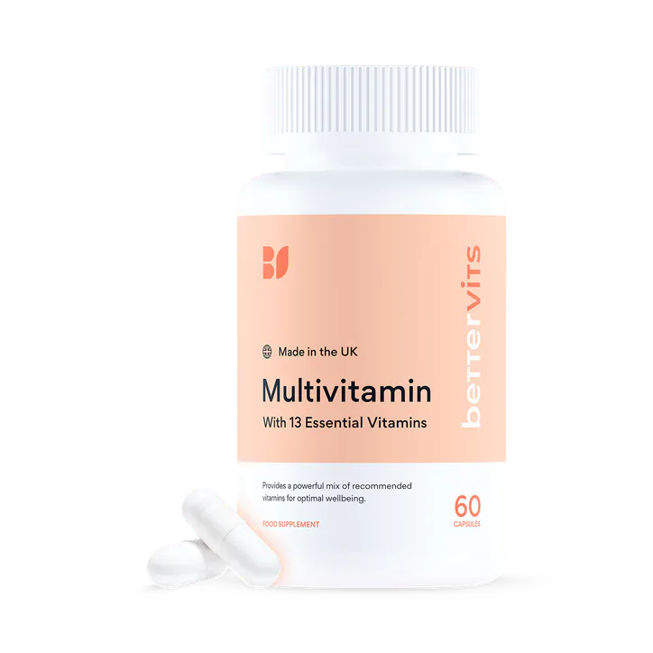 Bettervits Multivitamin with 13 Essential Vitamins 60 Capsules
