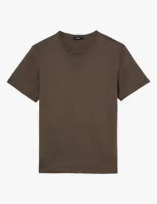 REISS Count Tailored-Fit Air-Water Cotton T-Shirt - Light Sage Green detail 2