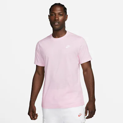 Nike Sportswear Club Men's T-Shirt - Pink Foam/White