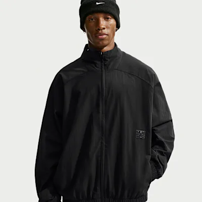 Nike Men's N.A.C. Dri-FIT Oversized Full-Zip Woven Jacket - Black/Black in Black/Black – Nike men's and unisex