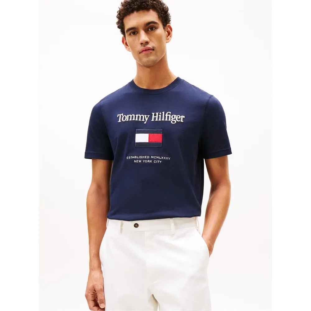 Tommy Hilfiger Men's Embro Flag T-Shirt detail 2