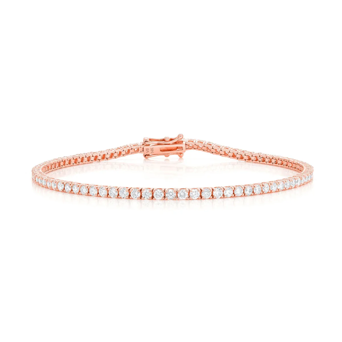 For Him Prong Diamond Tennis Bracelet in 6pt / 4.60ctw / Rose Gold / 7" – Bracelet