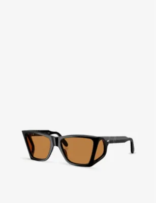 PERSOL PO0009 Rectangle-Frame Tortoiseshell Acetate Sunglasses detail 2