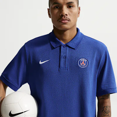 Nike Paris Saint-Germain Club Men's Nike Football Polo - Old Royal/University Red/White