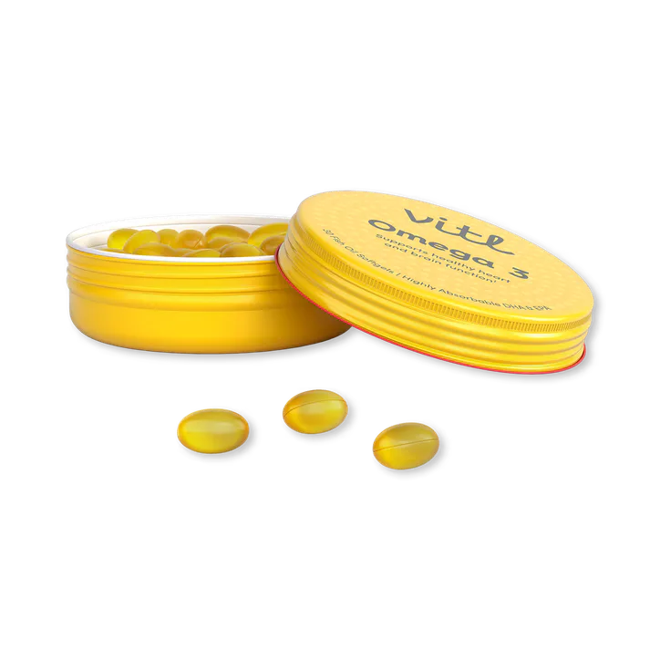 Vitl Omega 3 Pocket Pack 30 Soft gels detail 2