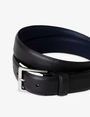 HACKETT Feather-Edge Leather Belt - 38 detail 3