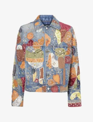 AMIRI Embellished Trucker Denim Jacket