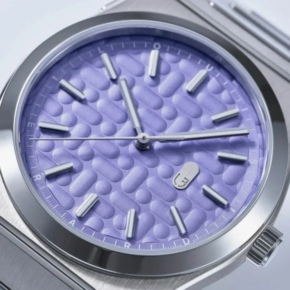 Louis Erard 2340 Mauve 40mm Mens Watch Purple in Purple, additional product view 3