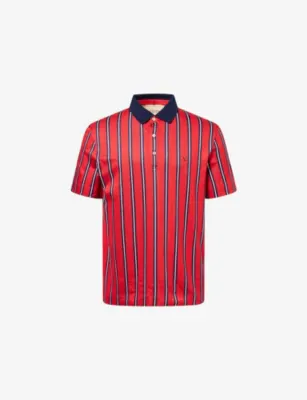 VALENTINO GARAVANI VLogo Signature Striped Woven Polo Shirt