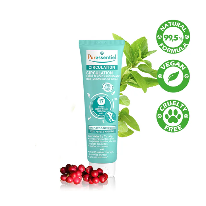 Puressentiel Circulation Moisturising Cooling Cream 100 ml, additional product view 2