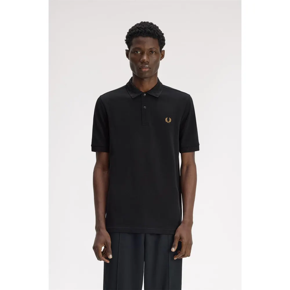 Fred Perry Men's Trim Jacquard Cotton Short-Sleeve Polo detail 3