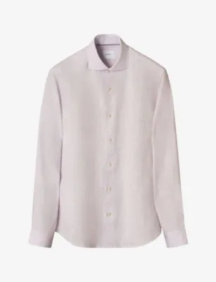 ETON Garment-Washed Casual-Fit Linen Shirt - LIGHT PURPLE