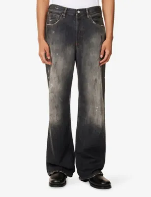 ACNE STUDIOS Trafalgar Wide-leg Brand-Patch Denim Jeans - 31/32 detail 3