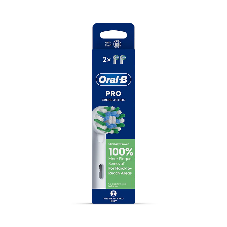 ORAL-B Pro Cross Action Toothbrush Heads, 2 Counts
