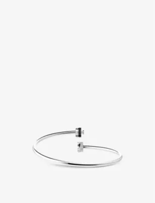 BOUCHERON Quatre Black Edition 18ct white-gold and 0.13ct diamond bracelet - 17CM detail 2