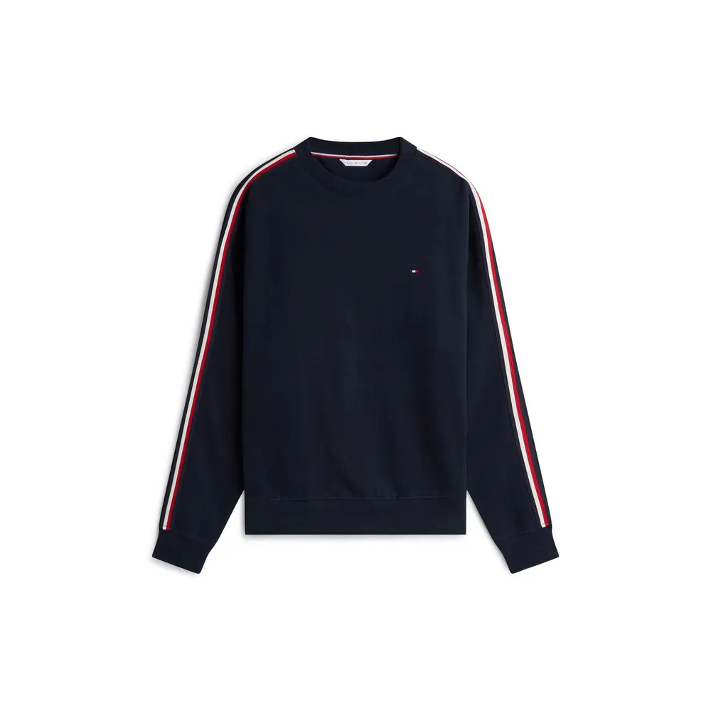 Tommy Hilfiger Men's Global Stripe Cotton Sweatshirt