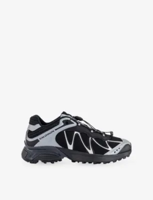 SALOMON XT Whisper Woven Trainers - 5 in BLACK CASTLEROCK SILVER – Mens | Trainers | Lace up trainers