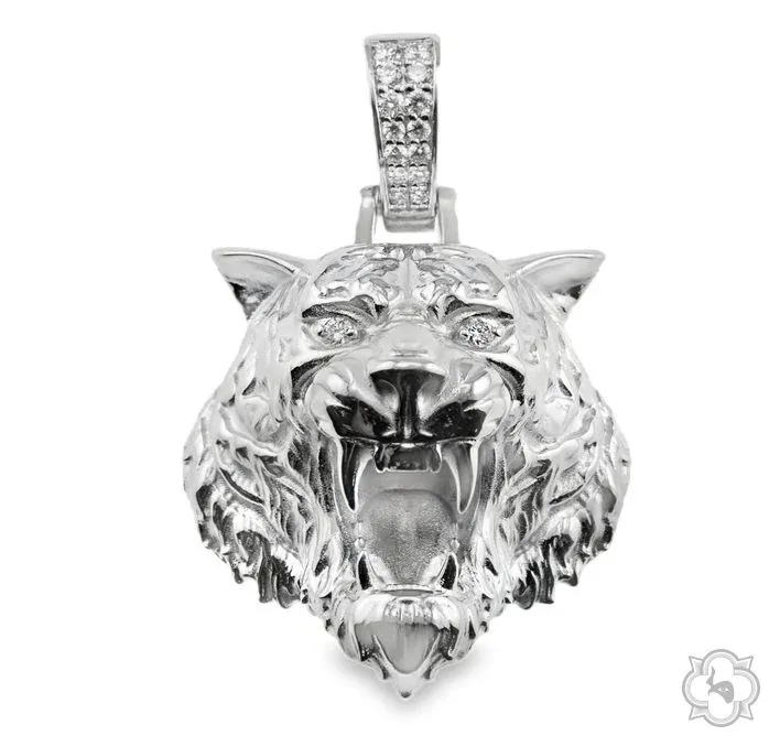MARYAM - For Him SILVER .925 Silver Tiger Head Pendant Large 70675 – Pendant