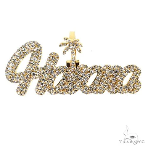RINA - For Him CUSTOM CVD Havana Name Diamond Pendant 68811 – Pendant