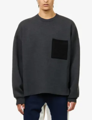 LOEWE Tonal Anagram Pocket Knitted Jumper detail 3