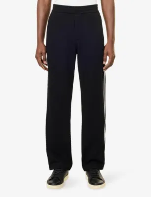 EMPORIO ARMANI Taping Slim-Leg Cotton Track Jogging Bottoms detail 3