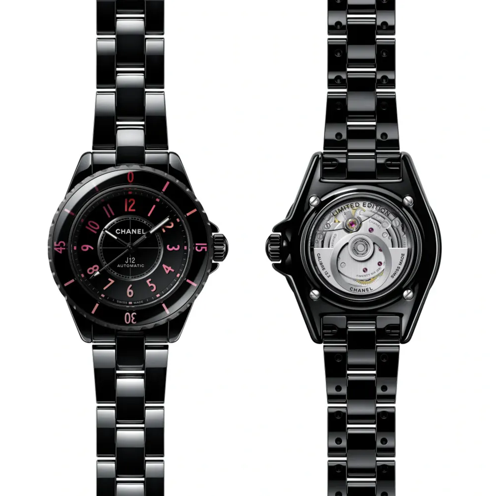 Chanel J12 BLUSH WATCH CALIBRE 12.2, 33MM in Black, additional product view 3