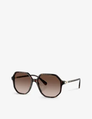SWAROVSKI SK6003 irregular-frame tortoiseshell acetate sunglasses in BROWN, additional product view 2