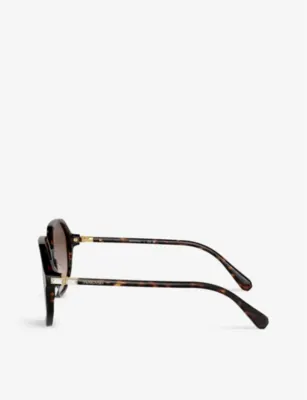 SWAROVSKI SK6003 irregular-frame tortoiseshell acetate sunglasses in BROWN, additional product view 3