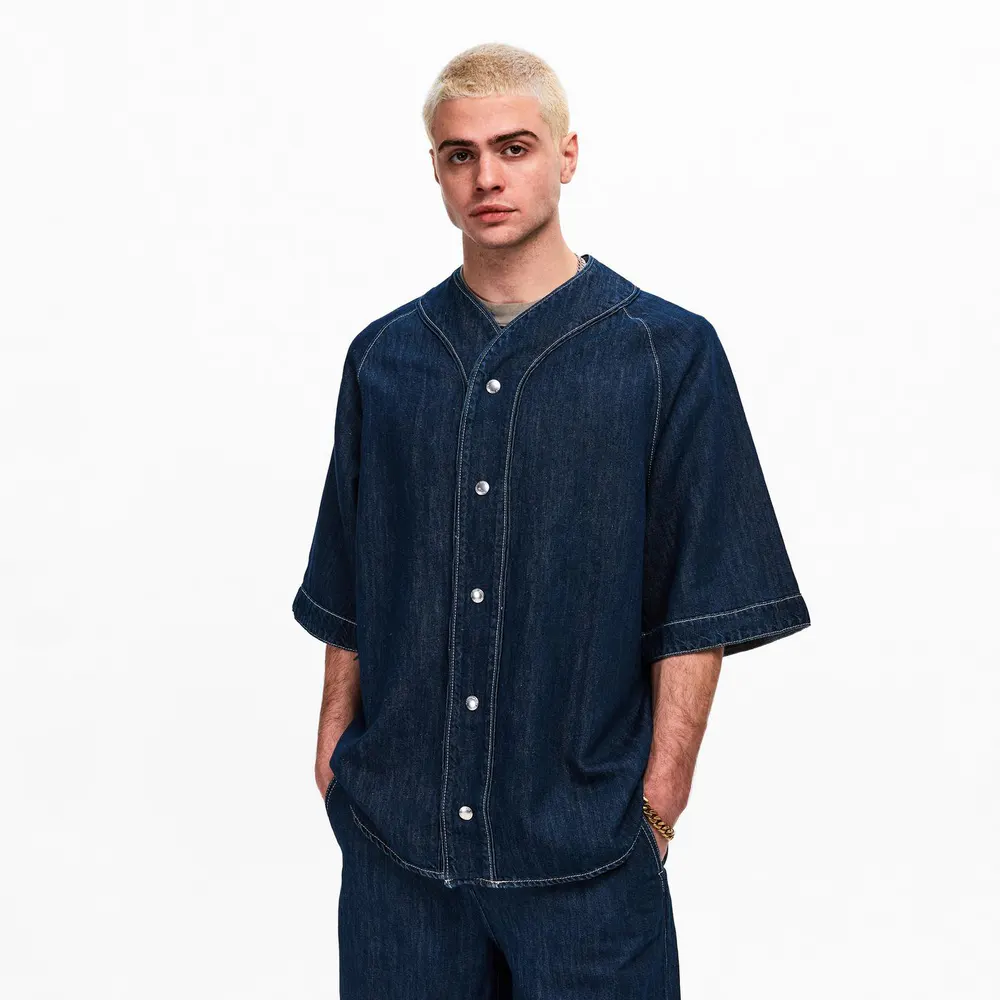 7 For All Mankind Men's Plain Short Sleeve Shirt detail 3