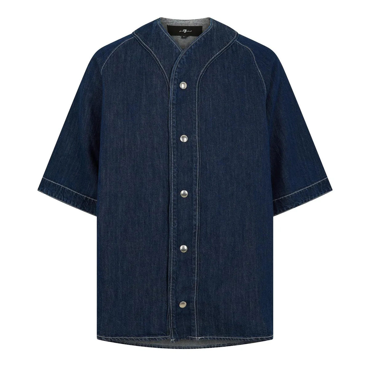 7 For All Mankind Men's Plain Short Sleeve Shirt
